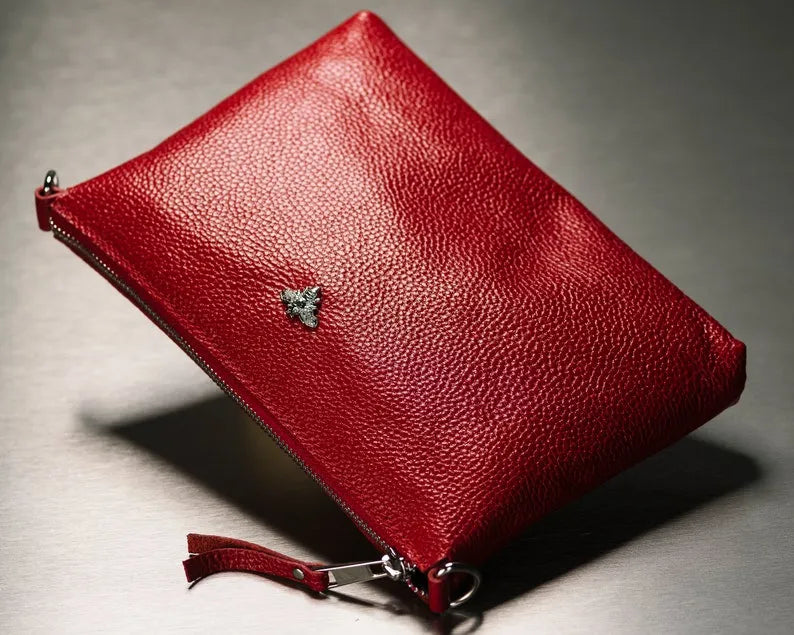 Women Red Mini Leather Bag