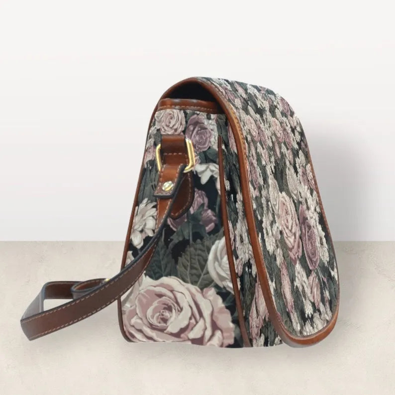 Cottagecore Witch Rose Saddle Bag