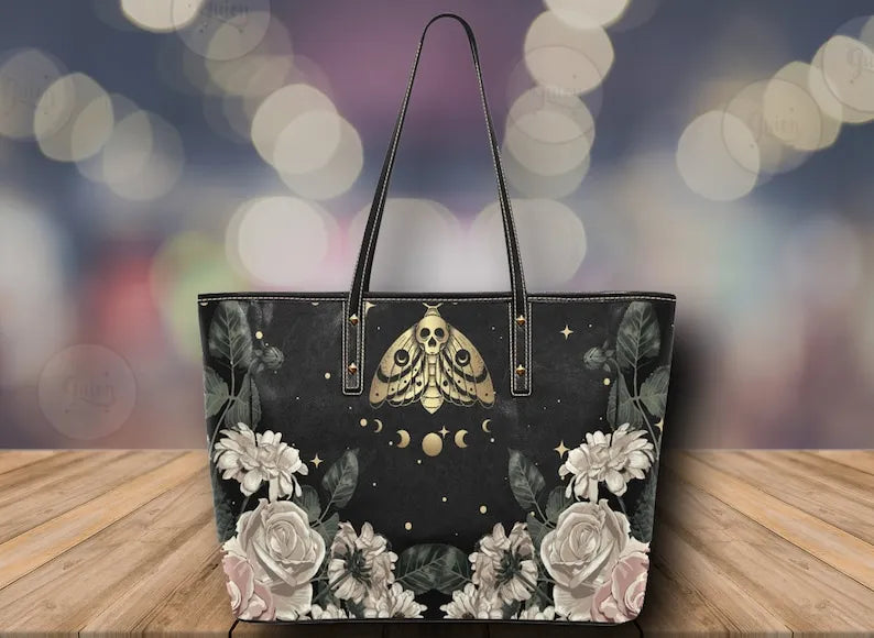 Witch Boho Pale Roses Tote Bag