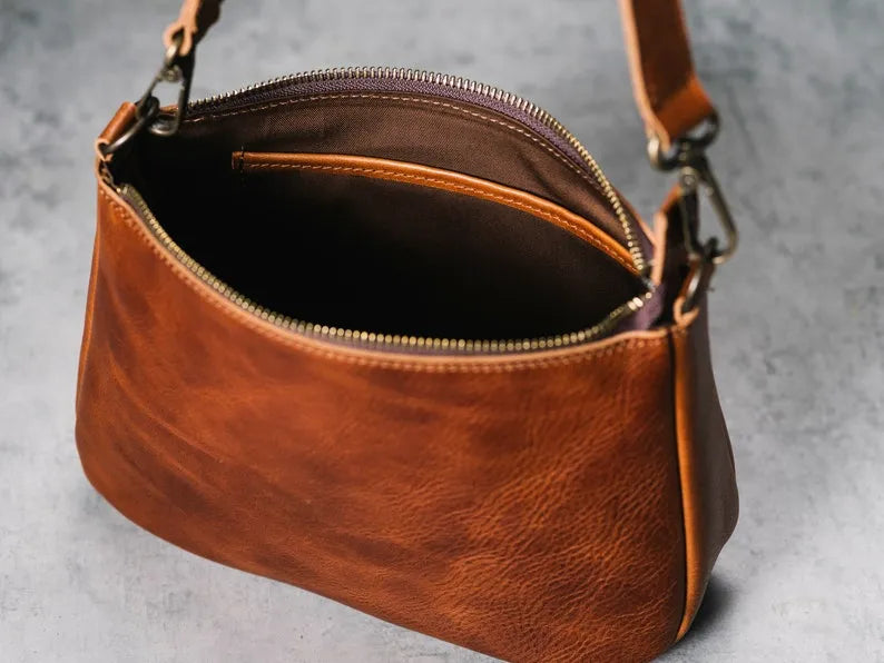 Women Brown Mini Leather Bag