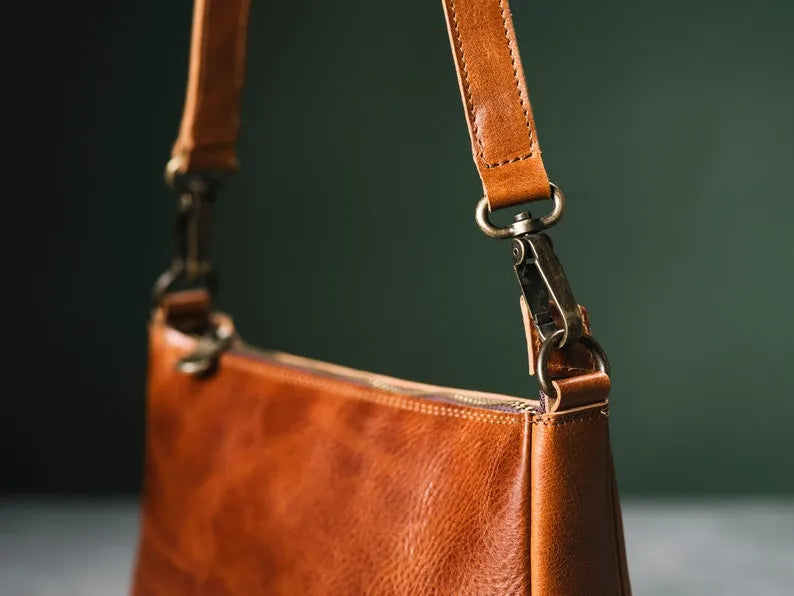 Women Brown Mini Leather Bag