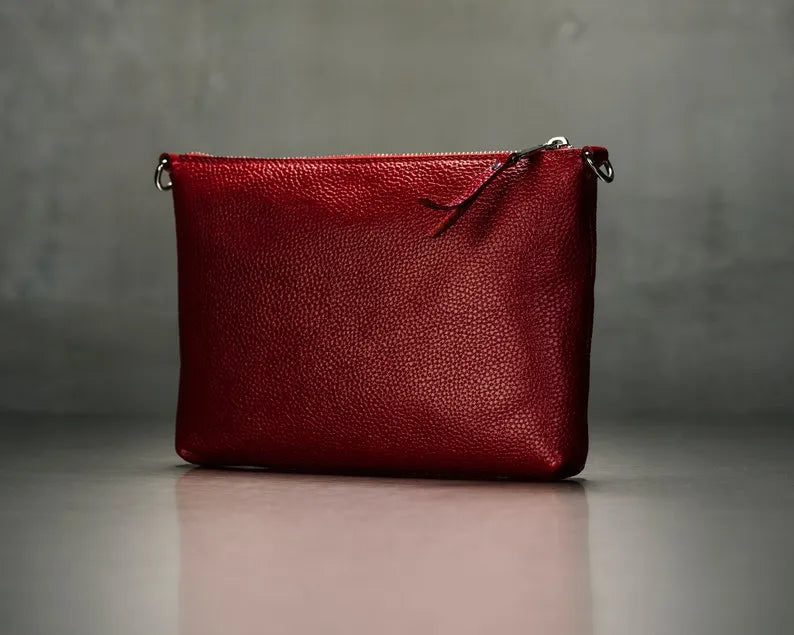 Women Red Mini Leather Bag