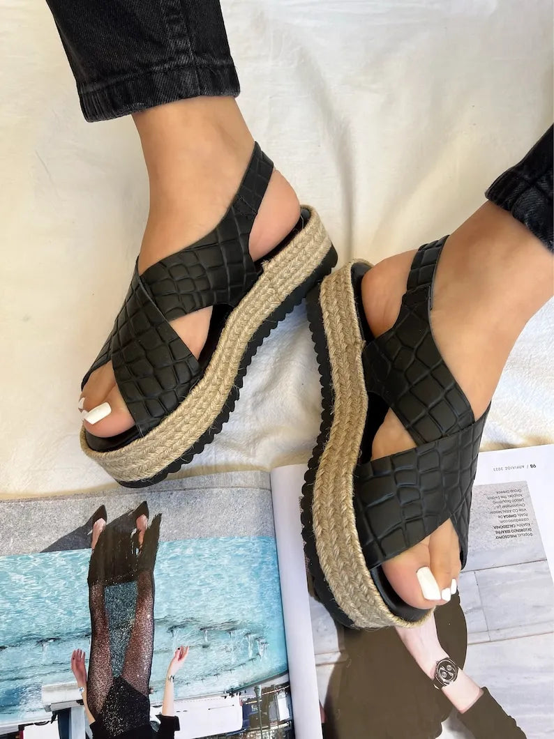 Women Slingback Leather Sandals