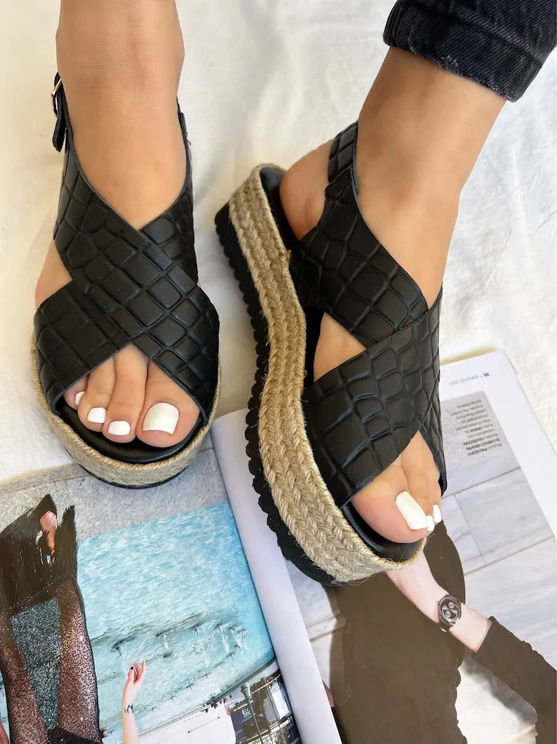 Women Slingback Leather Sandals
