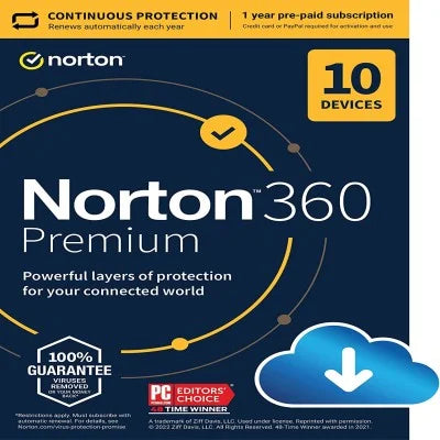 Norton Security Premium 10-Devices w/25 GB Backup