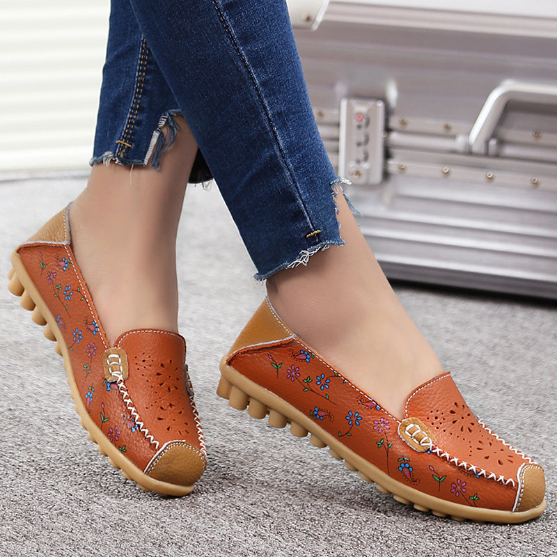 Hannabigail Leather Printed Shoes